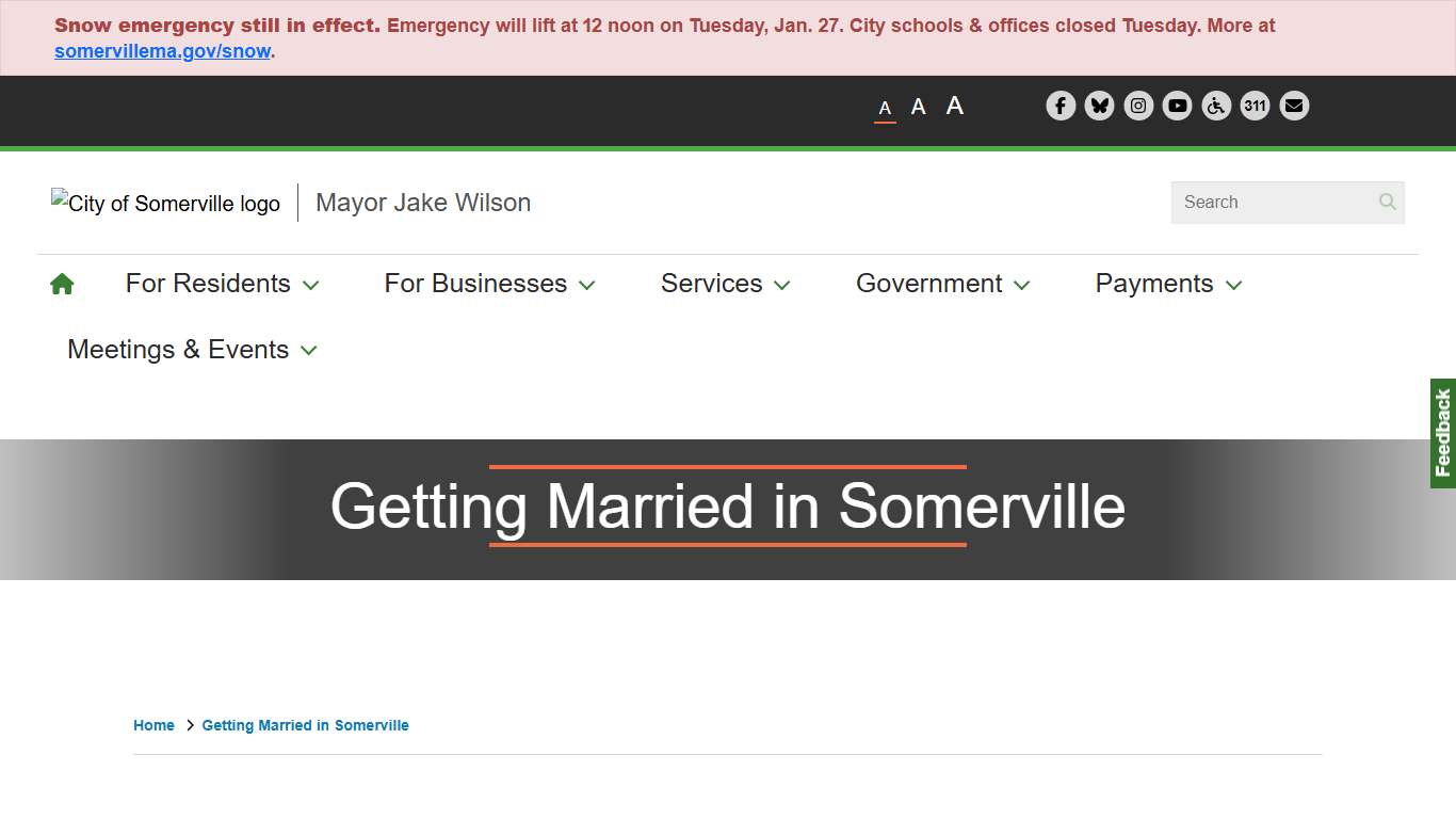 Getting Married in Somerville City of Somerville